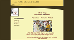 Desktop Screenshot of justformenresale.com